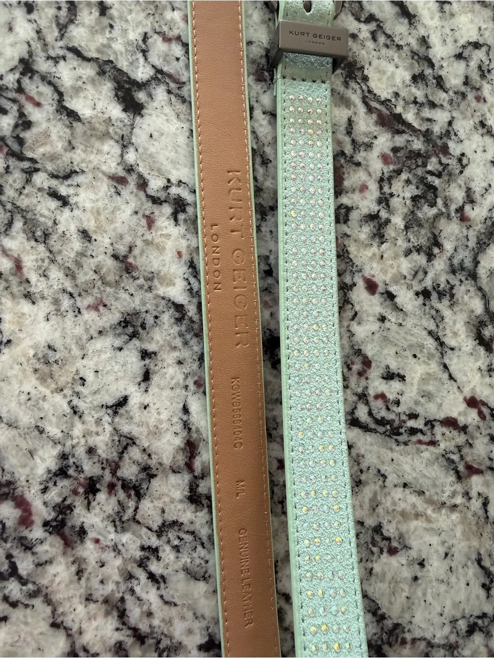 Genuine Suede Leather Rhinestone Belt – Kurt Geiger